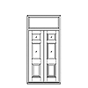 4-lite over 2-panel with transom
Unit Dimension 49-1/2" x 106"
Door Dimension 48" x 81-5/16"
Panels - raised
Glazing - IG